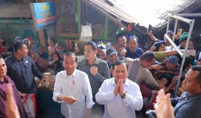 Presiden RI, Joko Widodo (Jokowi) dan Menteri Pertahanan, Prabowo Subianto